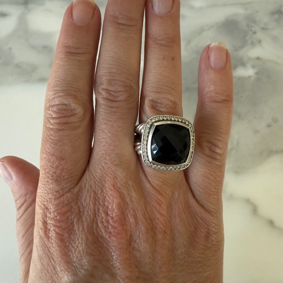 DAVID YURMAN ALBION RING, ONYX & DIAMOND - Picture 11 of 11